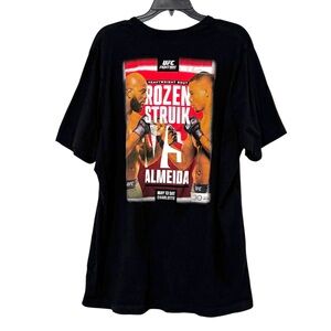 UFC Mens Size 2X Rozen Struik Almeida Charlotte Graphic Tee Shirt